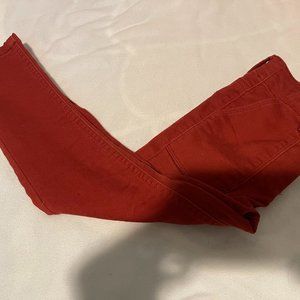 Burnt Orange/Red Skinny Jeggings